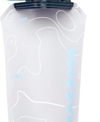Mazama Aqua Bend Collapsible Soft Sport Water Bottle/Flask/Canteen. Ultralight and Eco-Friendly. Ideal for Running, Hiking, Cycling, Climbing. Fits Most Hydration Vests. (Glacier, 750ml)